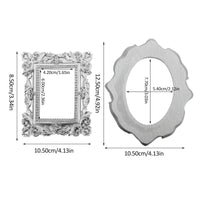 1 x RAW Customer Returns PACKOVE Retro Photo Frame Oval Mini Retro Photo Frame Vintage Picture Frame Photo Frame Small Baroque Picture Frame Desktop Jewelry Display Frame, Picture, Art Souvenir - RRP €12.7