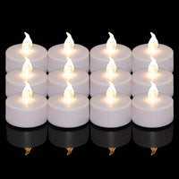 1 x RAW Customer Returns Pack of 24 LED tea lights candles, battery start flameless realistic bright flickering electric candle lamp, can long lasting 200 hours warm white, weddings, parties, festivals, home decoration - RRP €9.99