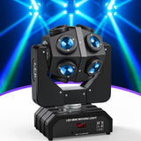 1 x RAW Customer Returns UKing 150W RGBW Moving Head Light LED Party Light Spotlight, DMX Stage Light with Sound Activated for Christmas DJ Bar Disco Club - RRP €189.99