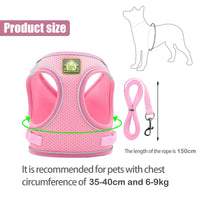 6 x Brand New Adjustable Nylon Harness Cat Leash Leash For Cats Cat Harness Set With Leash Dog Harness Size M Puppy Harness Adjustable For Cats Small Dogs Rabbits Reflective Stripe Cat Vest - RRP €122.4