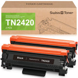 1 x RAW Customer Returns swiss toner TN2420 Toner Cartridge Compatible with Tn2420 Toner Brother TN-2420 for Toner Brother MFC-L2710DW MFC-L2710DN MFC-L2730DW MFC-L2750DW HL-L2375DW DCP-L2510D DCP-L2530DW, 2X Black - RRP €24.99