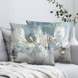 5 x Brand New VCQPDEE Decorative pillowcases - Abstract pillowcase 45x45 cm - Set of 2 in blue, brown, grey - Country house style pillowcases - Soft square country house pillowcases for couch, sofa bed, car - RRP €65.5