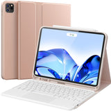 1 x RAW Customer Returns Earto iPad Air 2024 case with keyboard 11 , iPad Pro 11 keyboard 2022 with touchpad, 2 Bluetooth channels, QWERTZ keyboard for iPad Air 5 4 10.9 2022 2020, iPad Pro 11 4 3 2 1Gen , rose - RRP €45.37