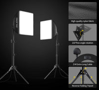 1 x RAW Customer Returns RALENO softboxes, softbox photo studio set, 2 x 40x40 cm photo light with tripod and LED bulb 50W, 5500K, 97 CRI , photo lamp for portrait photography, YouTube video photography, model PS080 - RRP €66.88