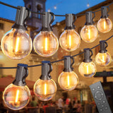 1 x RAW Customer Returns Outdoor fairy lights with power 45M - outdoor fairy lights with 75 2 LED bulbs, weatherproof, dimmable, warm white, outdoor garland fairy lights for patio, balcony, garden, camping - RRP €69.99