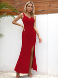 1 x RAW Customer Returns Missufe Summer Dress Cocktail Dress Festive Maxi Dress Party Dress Women s Evening Dress Bodycon Dresses Red, Medium  - RRP €44.36