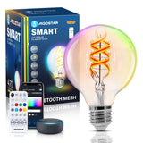 1 x RAW Customer Returns Aigostar Mesh - Alexa Smart Light Bulb E27, Bluetooth Mesh G80, Smart LED Vintage Edison Lamp RGBW 4.9W 420LM 2700K Dimmable Smart Bulb Compatible with Alexa Google Home with Bluetooth Remote Control  - RRP €22.99