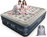 1 x RAW Customer Returns iDOO Queen air mattress, self-inflating air bed with electric air pump, quick inflation deflation in 3 minutes inflatable mattress, for camping trips holidays 152x203x38cm 295kg MAX - RRP €91.46