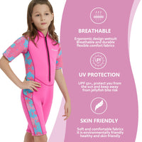 1 x RAW Customer Returns IFLOVE Wetsuit Children Girls Boys Monopiece 3 mm Wetsuit Neoprene Kids Wetsuit Sub Shorty Ultrastretch Diving Snorkeling - RRP €36.29