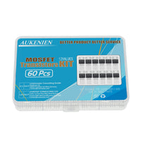 1 x RAW Customer Returns AUKENIEN Mosfet Transistor 12 Values 60pcs IRFZ44N IRF510N IRF520N IRF530N IRF540N IRF640N IRF740 IRF820 IRF830 IRF840 IRF3205 IRF9540N TO-220 IRF Mosfet Power Transistors - RRP €22.99