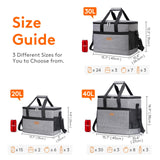 1 x RAW Customer Returns Lifewit 30L Large Foldable Insulated Bag, Picnic Cooler Bag for Food Transport, Gray - RRP €31.99