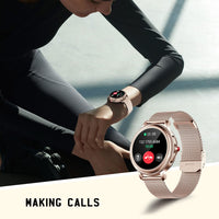 1 x RAW Customer Returns Smartwatch women with telephone function receive make calls , 1.2 round HD display, women s fitness watch with sleep tracker, calorie tracker, waterproof, 100 sports modes sports watch for Android IOS - RRP €45.46