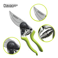 1 x RAW Customer Returns Davaon professional garden shears set with hand saw - 1 x bypass garden shears, 1 x anvil garden shears and 1 x folding saw - THE set for hobby and professional gardeners - RRP €31.4