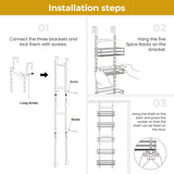 1 x RAW Customer Returns OriwarE Adjustable 5 Tier Pantry Organizer, Spice Rack, Slim Hanging Shelf for Kitchen Storage and Organization - RRP €39.99