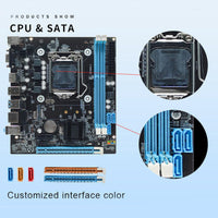 1 x RAW Customer Returns H81 Gaming Motherboard, LGA 1150 Micro ATX PC Motherboard, Dual Channel DDR3 M.2 NVMe NGFF PCIe Slot Support for I3 I5 I7 for E3 V3 for Celeron G Series - RRP €61.26