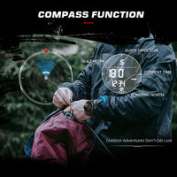 1 x RAW Customer Returns Digital Wristwatch Men Military Watch with Pedometer Compass Sports Watches Men Outdoor Military Watch 5ATM Waterproof Digital Watch Men Chronograph Nylon Tactical Watch Seniors Big Boys - RRP €50.41