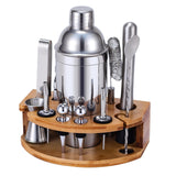 1 x RAW Customer Returns Cocktail Shaker Set, 12 Piece Stainless Steel Bar Accessories Cocktail Set, 750ML Shaker Cocktail Accessories with Stand, Ideal Cocktail Machine Bartender Set for the Home Bar Silver  - RRP €36.99