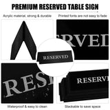 1 x RAW Customer Returns Erthree Acrylic Reserved Table Sign, 12 Pack Wedding Reserved Signs Double Sided Table Top Tent Type Sign for Wedding Party Ceremony Restaurant Banquets Black  - RRP €17.99