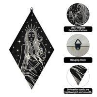 1 x Brand New craspire 3pcs Goddess Minimalist Boho Wall Decor Wooden Wall Art Black Farmhouse Rustic Tarot Pendulum Hanging Panel Decoration for Home Bedroom Living Room Gallery 6.7 x 11.8in - RRP €19.2