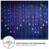 1 x RAW Customer Returns BLOOMWIN 2x1M LED, snowflake light curtain colorful, USB Christmas lights 8 modes fairy lights curtain 104LEDs mood lights for balcony, window, wedding, Christmas IP44 fairy lights - RRP €25.99