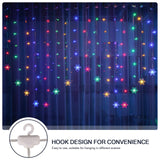 1 x RAW Customer Returns BLOOMWIN 2x1M LED, snowflake light curtain colorful, USB Christmas lights 8 modes fairy lights curtain 104LEDs mood lights for balcony, window, wedding, Christmas IP44 fairy lights - RRP €25.99