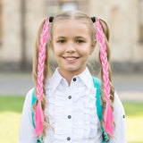 1 x Brand New Colorful Hair Strands for Children 5 Pieces Children Colorful Hair with Elastic Rope Band, Colored Hair Extension Colorful, Colorful Braided Hair Hair Strands for Women Girls Children Party - RRP €18.0