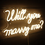 1 x RAW Customer Returns Wanxing Will you marry me neon sign marry me sign white led wedding sign neon wedding sign neon letters for proposal decorations,wedding party - RRP €40.32