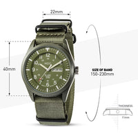 1 x RAW Customer Returns Infantry Watches Men s Wristwatch Military Watch Outdoor Men s Wristwatches Men s Watch Waterproof Green Tactical Field Watches for Men Date Weekday Luminous Work Watch NATO Band - RRP €35.28