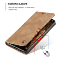 1 x Brand New JMstore case compatible with Samsung Galaxy A13 4G, leather flip protective case wallet cell phone case with credit card stand function brown  - RRP €20.4