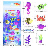 14 x Brand New SHANGRLA 3D Puffy Sea Animals Ocean Animal Stickers for Kids, Under The Sea Stickers Including Fish and Other Sea Life Stickers. - RRP €127.82