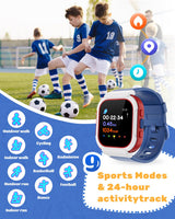 1 x RAW Customer Returns Cloudpoem Smartwatch Children No Phone Pedometer Watch for Boys 4-12 Years Sports Watch Boy Fitness Tracker with Games 9 Sports Modes Cardio SpO2 Stopwatch Timer Alarm Clock Blue - RRP €39.99