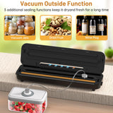 1 x RAW Customer Returns Housiwill Vacuum Sealer, 5-in-1 Vacuum Sealer with Built-in Cutter, Food Sealer for Dry Moist Food Preservation Mode, with 15 Vacuum Bags and 1 Hose Vacuum Sealer - RRP €38.99