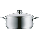 1 x RAW Customer Returns WMF Diadem Plus cooking pot large 24cm, glass lid, roasting pot induction 4.5l, Cromargan polished stainless steel, uncoated - RRP €53.82