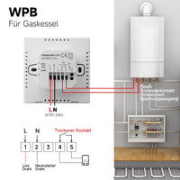 1 x RAW Customer Returns Beok Tuya WiFi Thermostat for Smart Boiler Heating, Room Programming, LCD Touch Screen Wall Temperature Controller Compatible with Alexa Google Black - RRP €45.24