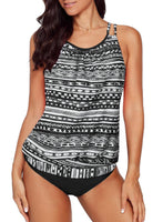 1 x RAW Customer Returns Aleumdr Women s Tankini, Two Piece Swimsuit, Patterned Tankini S-XXL, A-2, S - RRP €30.99