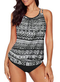 1 x RAW Customer Returns Aleumdr Women s Tankini, Two Piece Swimsuit, Patterned Tankini S-XXL, A-2, S - RRP €30.99