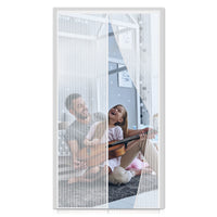 1 x RAW Customer Returns FORTRY fly screen door 120x230CM insect protection magnetic fly curtain, for balcony door, living room, cellar door and patio door, easy adhesive installation without drilling, white - RRP €21.6