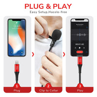 1 x RAW Customer Returns Pixel MFi Lavalier Microphone for iPhone iPad, Omnidirectional Recording and HiFi Sound Quality Clip-on Microphone with 2 M Cable for YouTube Vlogs Video Recording and Podcast Recording - RRP €39.99