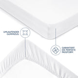 1 x RAW Customer Returns Dreamzie Premium fitted sheet 180x200 cm, fitted sheet for thick mattresses up to 27 cm, bed sheet 100 jersey cotton, 150 g m , Oeko-TEX certified - white - RRP €26.99