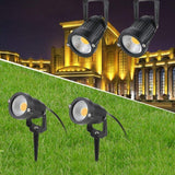 1 x RAW Customer Returns aulyun set of 2 5W LED spotlights with ground spike, 1.5m cable with plug, LED garden lighting, garden light garden spotlight lawn spotlight IP65 waterproof for outdoor yard lawn - RRP €24.19