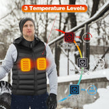 1 x RAW Customer Returns FOTFLACE Heated Vest Men Women Heated Vest with 5 Heating Zones Heated Vest, 3 Adjustable Temperature Heated Jacket for Winter Outdoor Hiking Camping Skiing-3XL Without Battery  - RRP €40.33