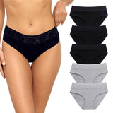 15 x Brand New Getervb Underwear Women s Cotton Stretch High Waist Briefs Lace Soft Breathable Hipster Comfortable Underwear Multipack - RRP €319.8