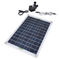 1 x RAW Customer Returns 50W Portable Solar Charger, 50W Solar Water Pump Kit Panel 800L h 12V Low Noise Solar Pond Pump for Home Outdoor Solar Generator for Camping Garden - RRP €39.62