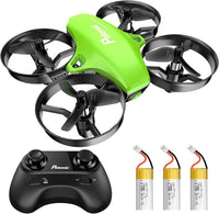 1 x RAW Customer Returns Potensic Mini Drone for Children and Beginners with 3 Batteries, RC Quadcopter, Mini Drone with Altitude Hold Mode, Start Landing with One Button, Headless Mode, Toy Drone Helicopter A20 Green - RRP €37.99