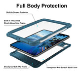 1 x RAW Customer Returns MRUOZRUI Case for iPad 10th Generation Waterproof Shockproof Drop Proof Full Body Protective Case with Built-in Screen Protector, Pencil Holder, Kickstand, Shoulder Strap Teal - RRP €32.99