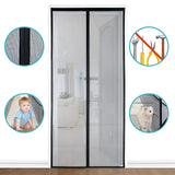 1 x RAW Customer Returns Apalus VP fly screen door, magnetic insect protection balcony door 100x220 cm, 2 x more durable than the Apalus classic, cat claw safe, stronger magnets, 3.8 cm wide Velcro, cannot be shortened - RRP €27.29