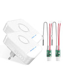 1 x RAW Customer Returns BITIWEND radio signal forwarding radio extension set doorbell and gong forwarding 2 radio converters 2 socket receivers for existing bell systems built-in transmitter 3-24V AC DC  - RRP €73.99