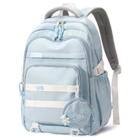 1 x RAW Customer Returns Amythe School Backpack for Girls Teenagers, Waterproof Daypack, Lightweight School Bag for Girls with Large Capacity, Fashionable Backpack for School or Travel - Blue - RRP €40.33