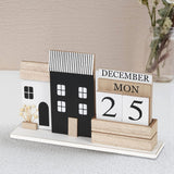 1 x RAW Customer Returns GHIAKQYT Calendar Cube Wooden Desk Perpetual Calendar - Desk Calendar Block Planner Month Week Date Display Wooden Calendar Permanent Calendar for Home Office Table Decoration Decoration Holiday Calendar - RRP €22.99