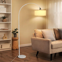 1 x RAW Customer Returns Toolight floor lamp, white, height 180 cm - RRP €20.4